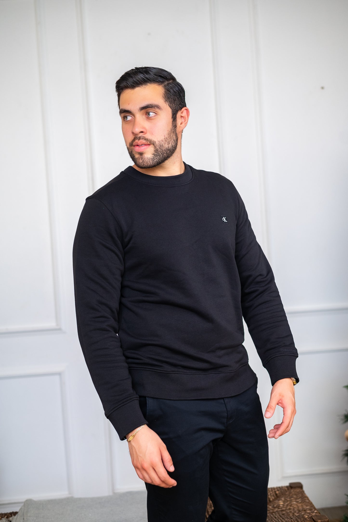 Calvin Klein Sueter Embro Badge Black