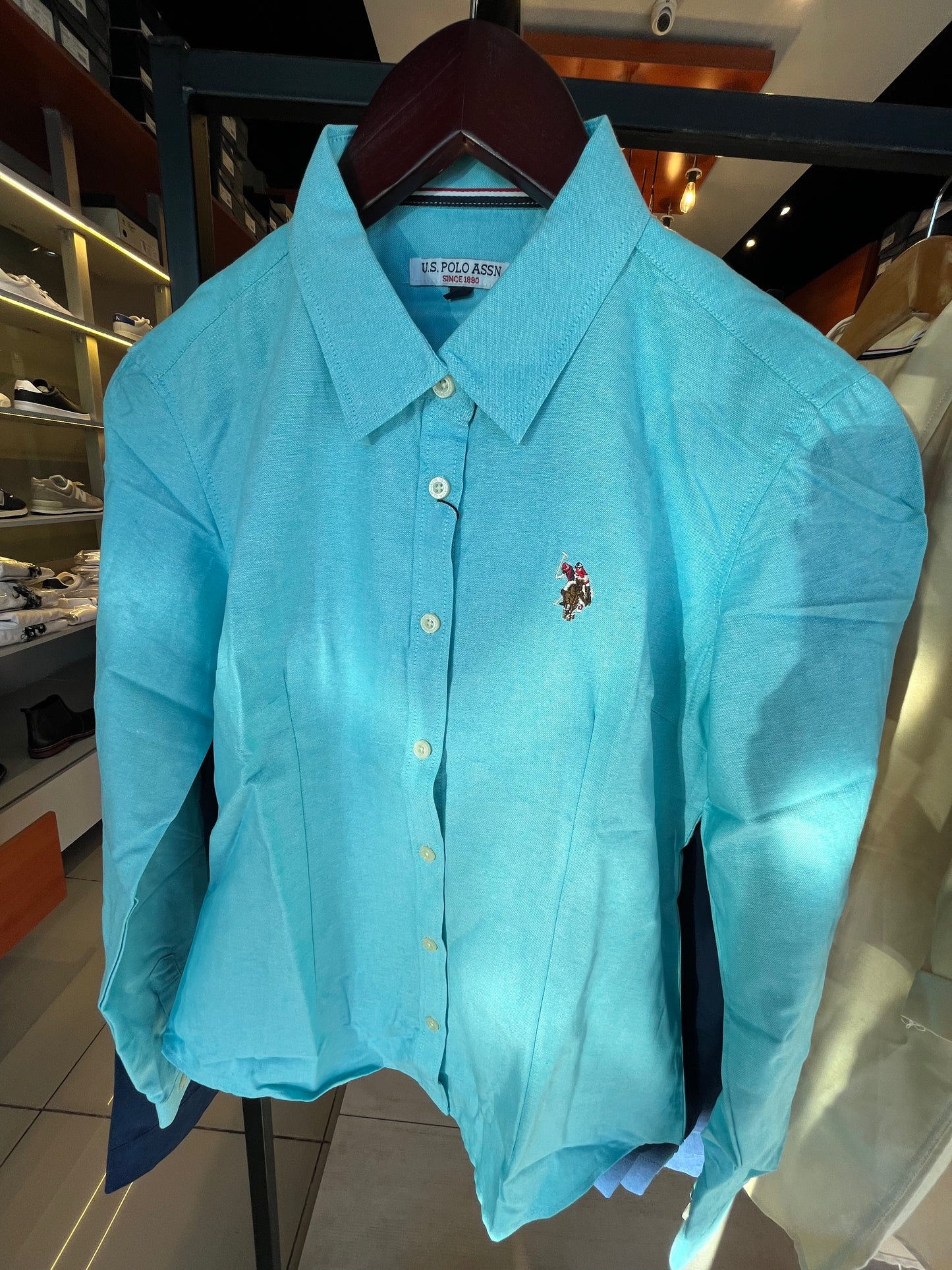 Us Polo Oxford Aqua Blouse