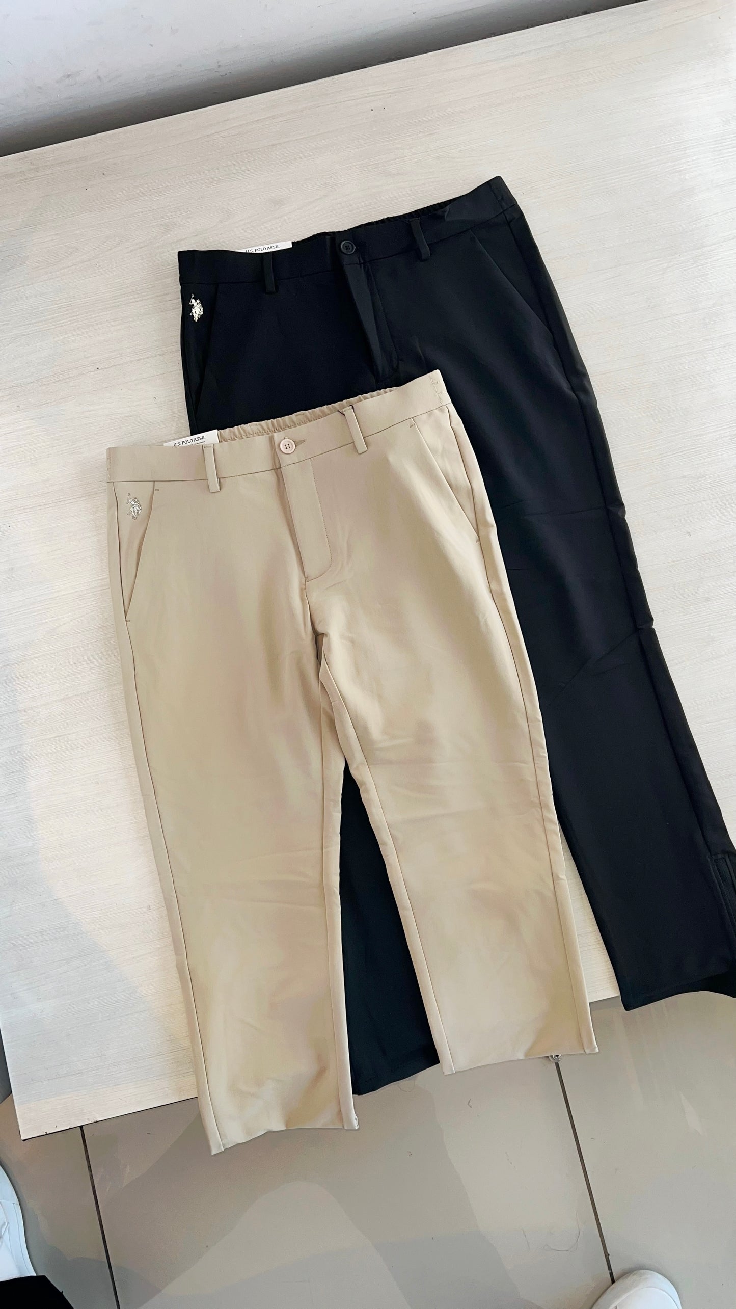 US Polo Flex Black Trousers
