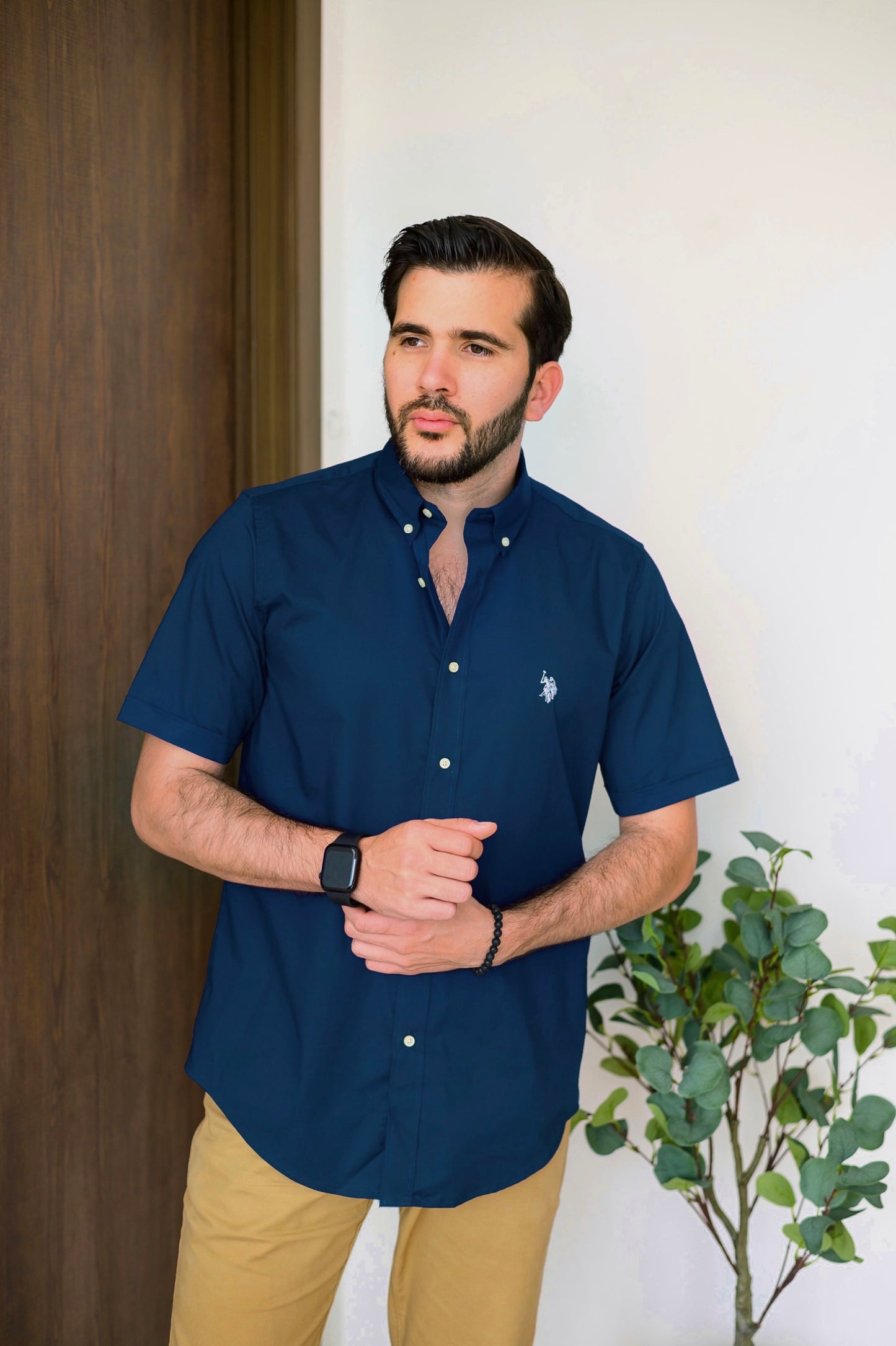 Us Navy Blue Short Sleeve Polo