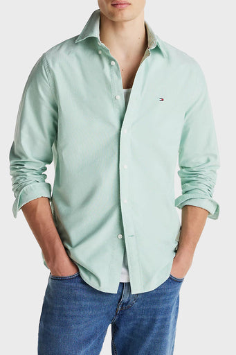 Tommy Hilfiger Manga Larga Oxford Nouveau Green