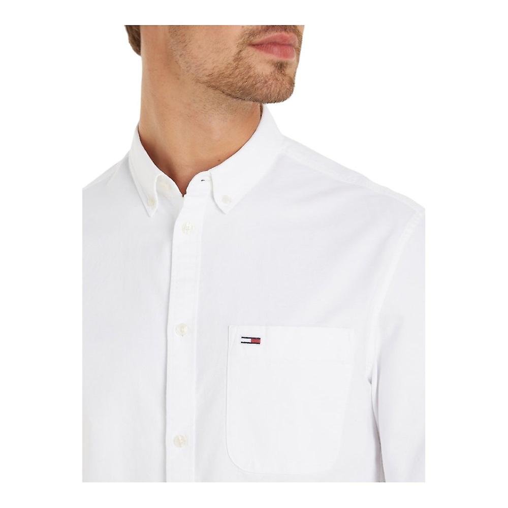 Camisa Tommy Jeans Manga Larga Blanca
