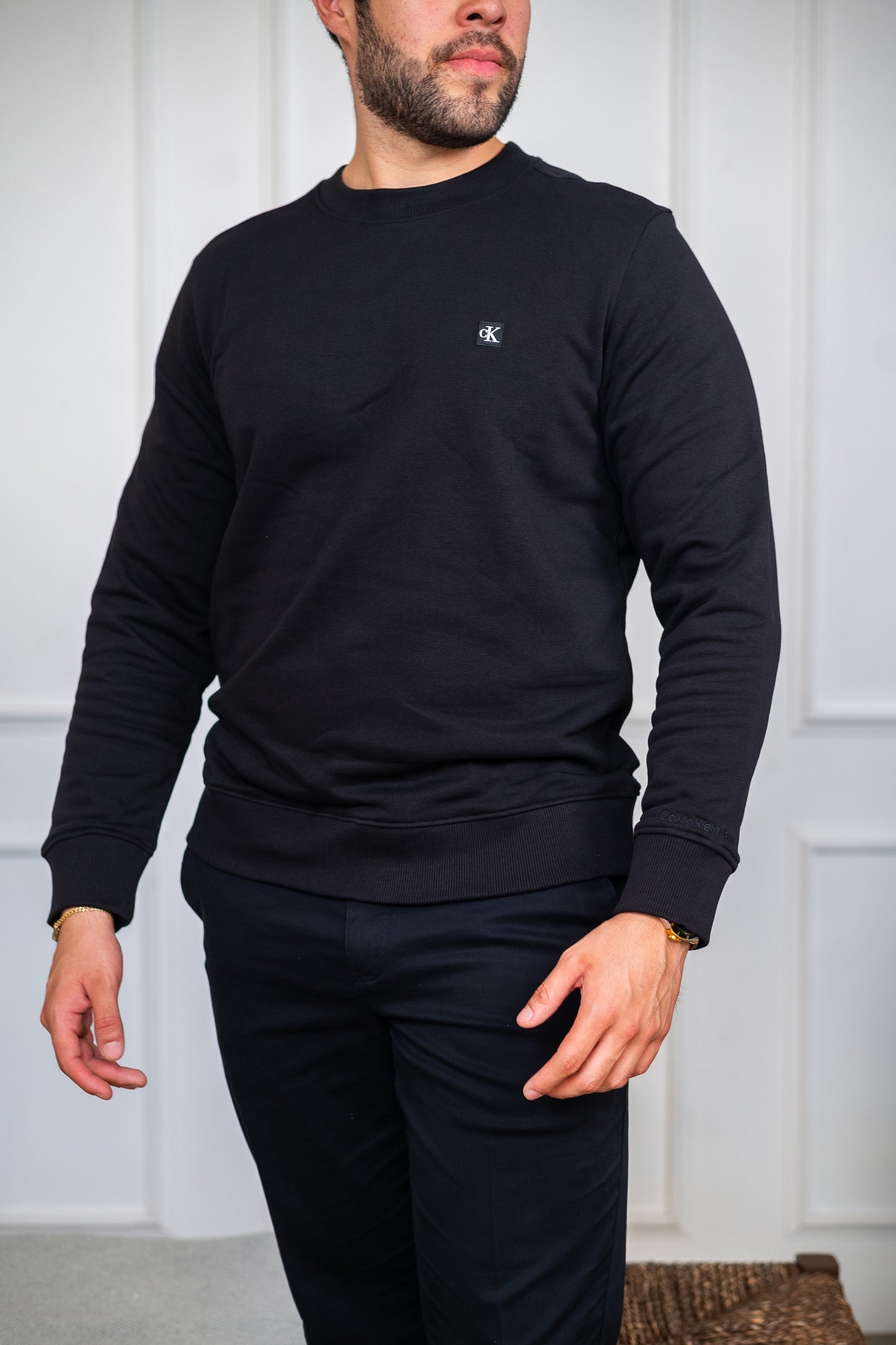 Calvin Klein Sueter Embro Badge Black