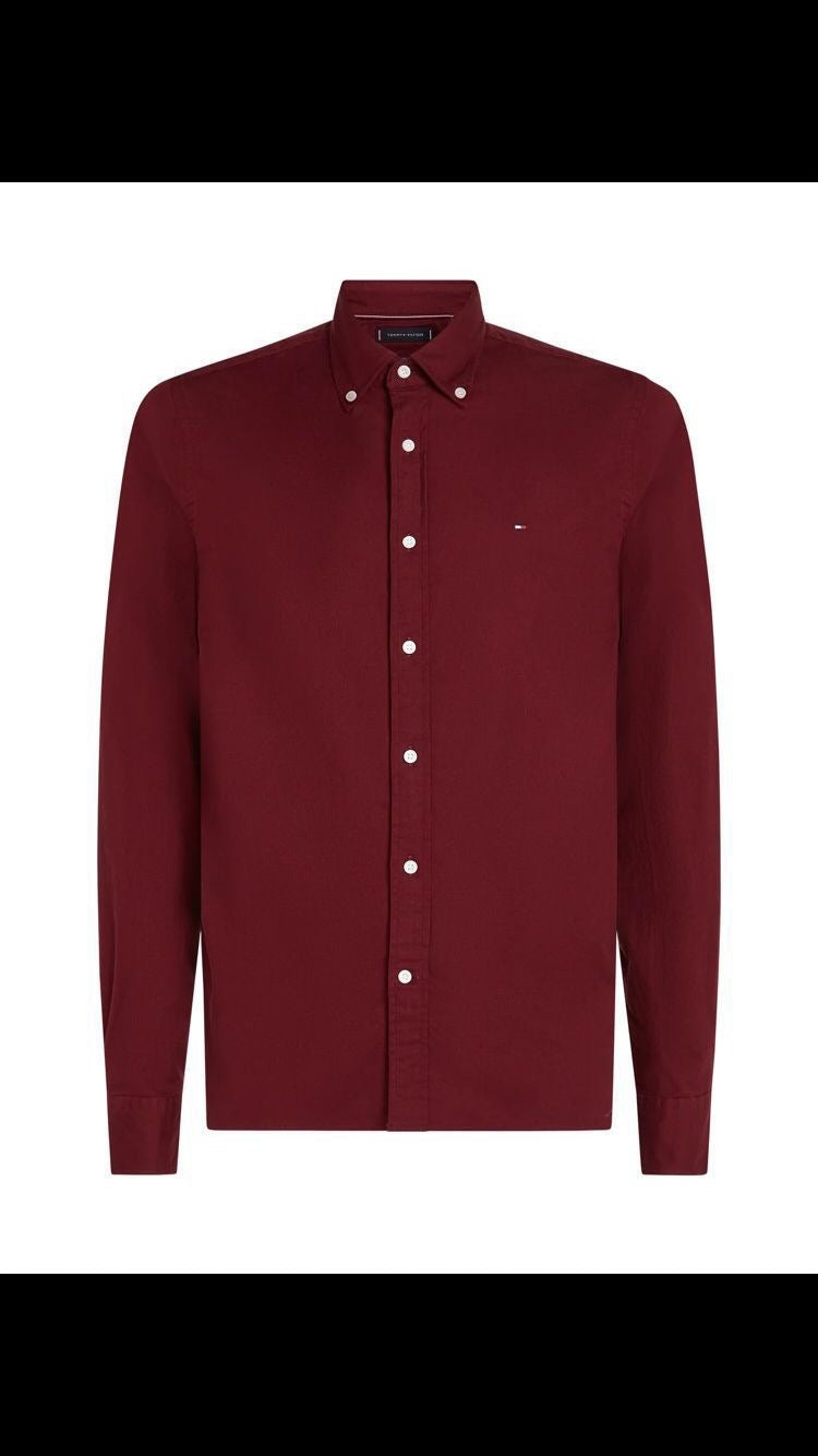 Camisa Tommy Hilfiger Manga Larga Roja