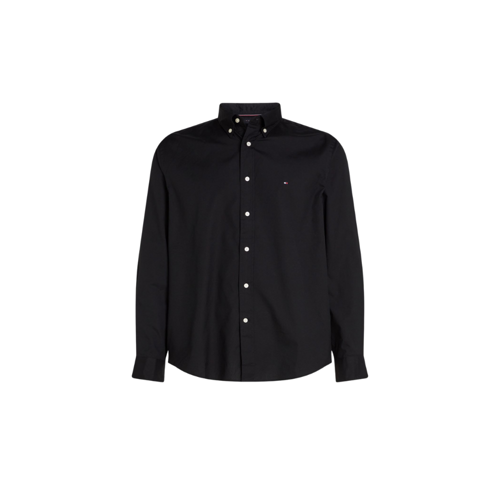 Tommy Hilfiger Camisa Poplin Manga Larga Regular Fit Negra