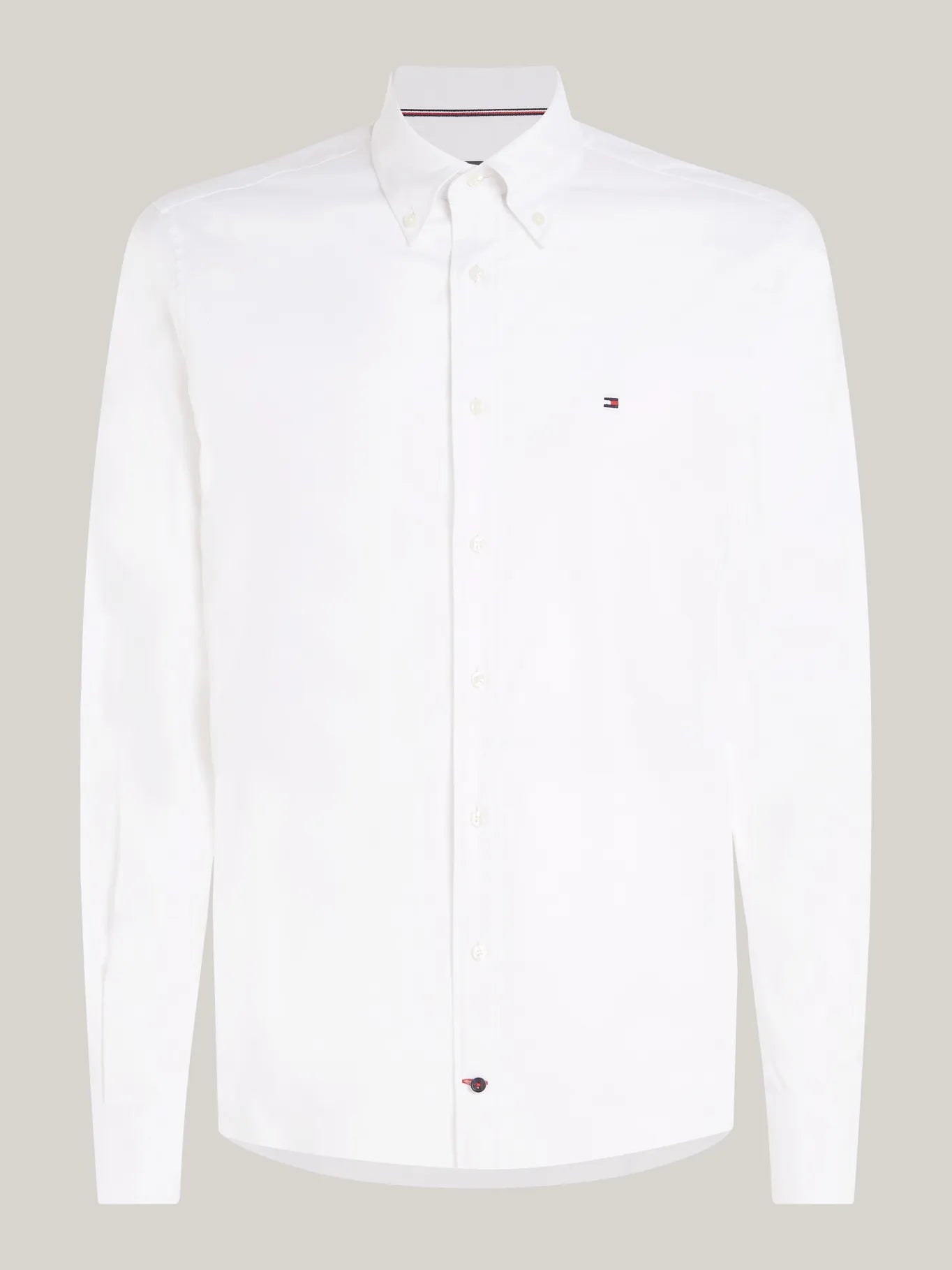 Camisa Tommy Hilfiger Blanca Manga Larga THFLEX