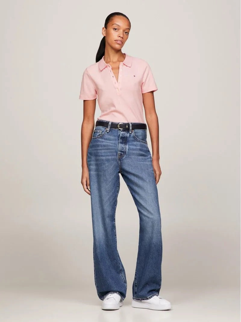 Camisa Tommy Hilfiger Tipo Polo Rosa