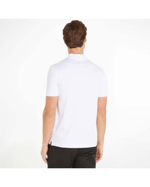 Camisa Calvin Klein Tipo Polo Cuello Chino Blanco
