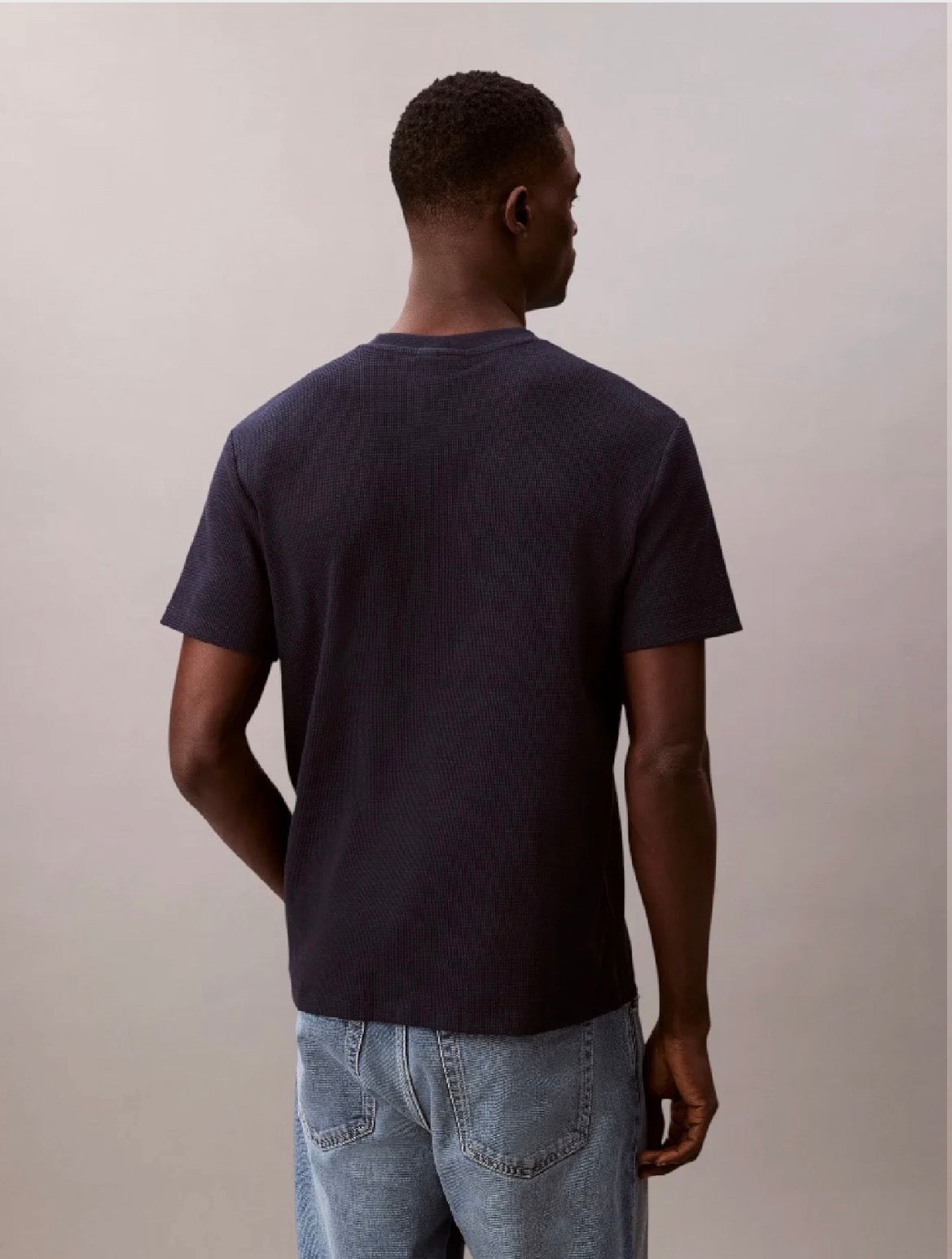 Calvin Klein T-Shirt Waffle Classic Fit Dark Sapphire
