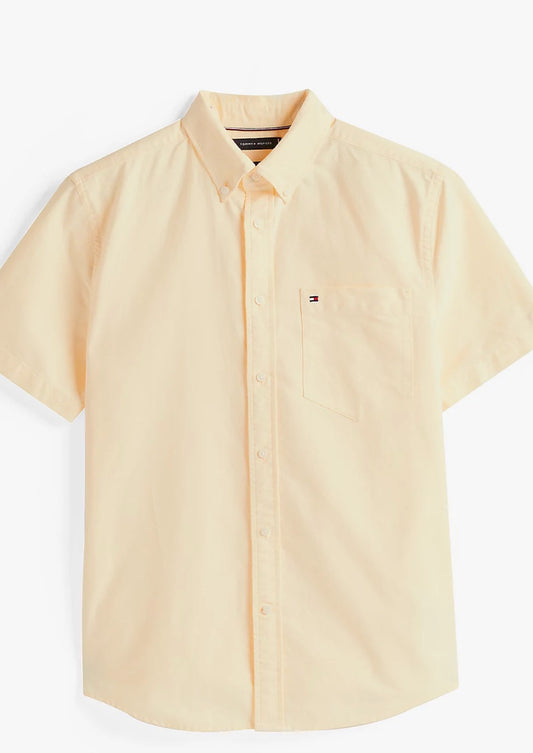 Tommy Hilfiger Oxford Manga Corta Citronella