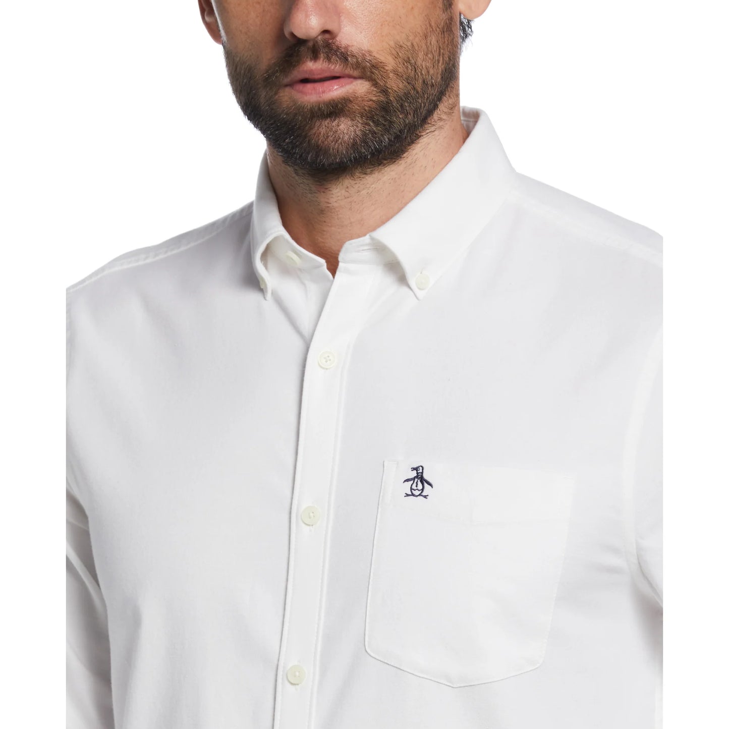 Penguin Camisa Manga Larga Oxford blanca