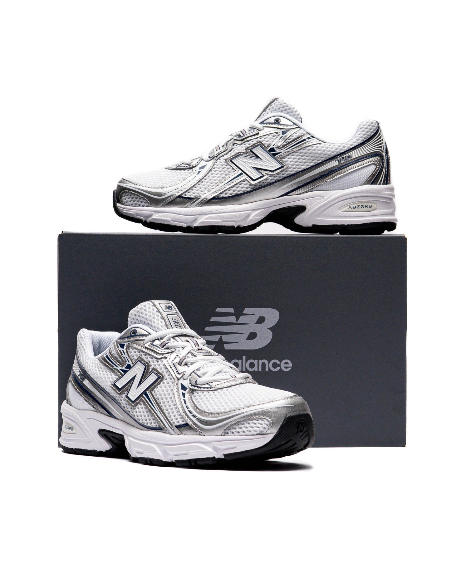 New Balance 740 White/ Silver Blue