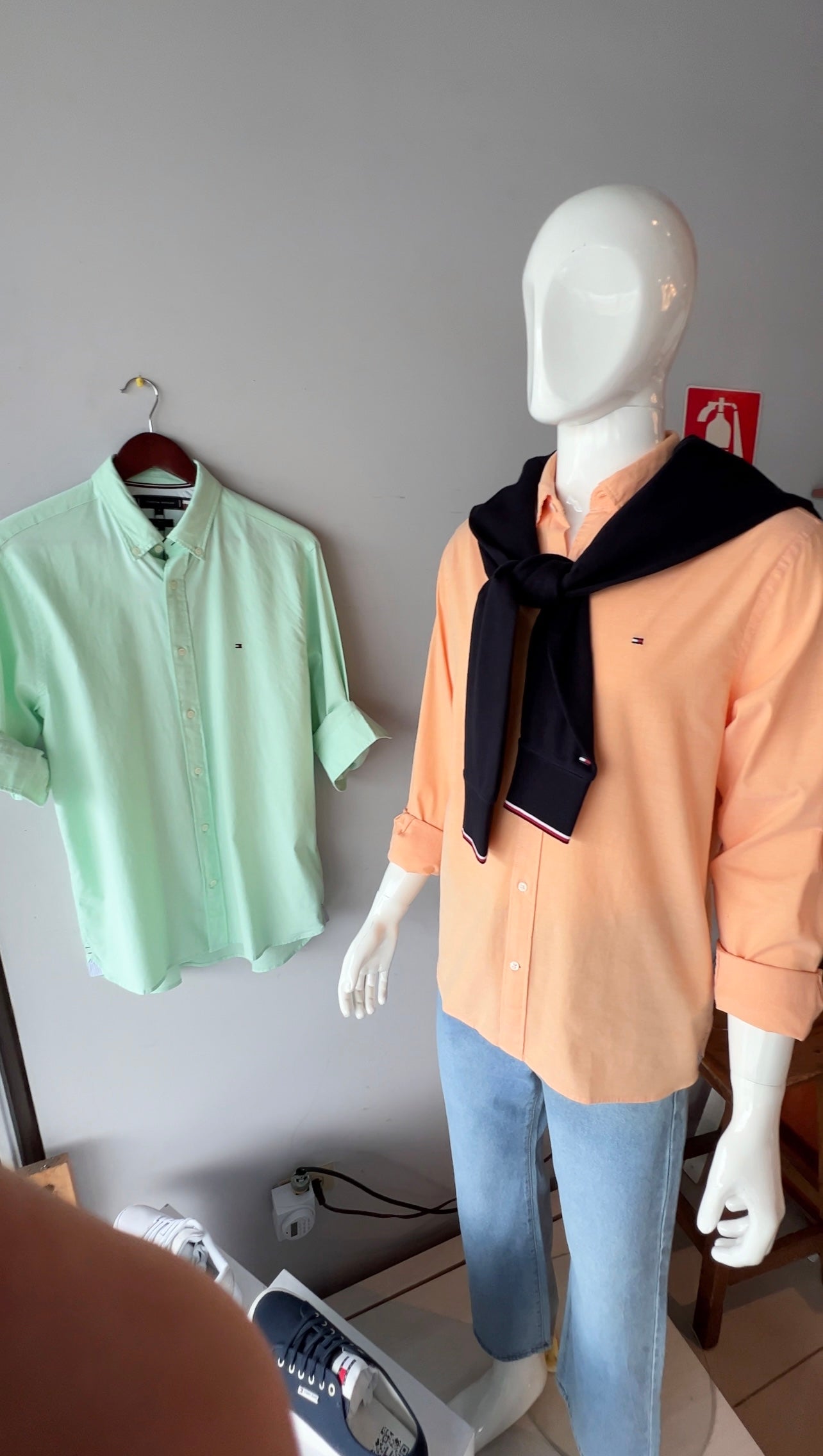 Tommy long sleeve shirt orange