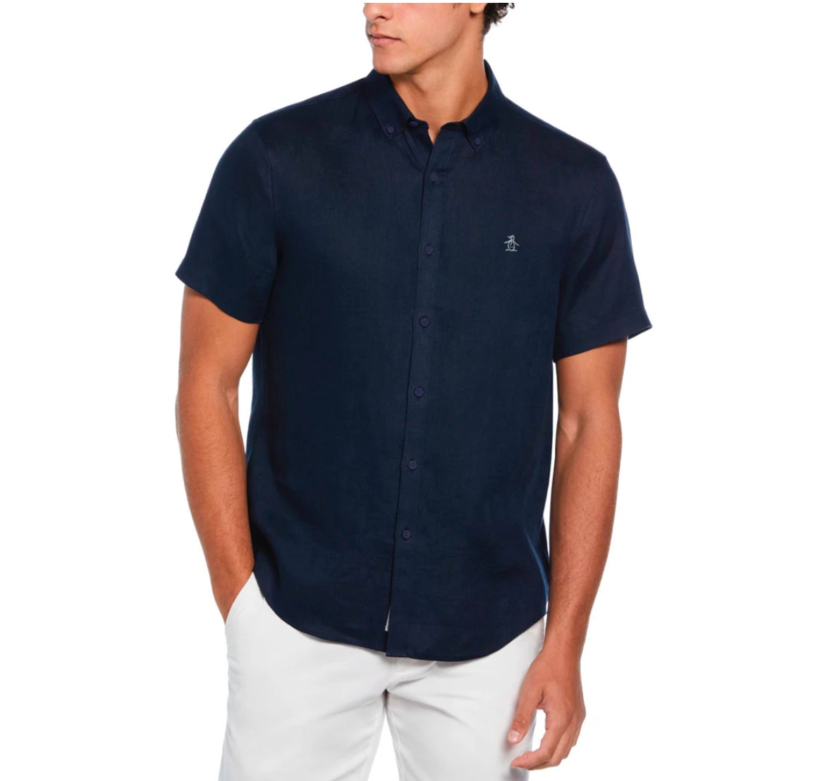 Penguin Oxford Manga Corta Ecovero Azul Navy