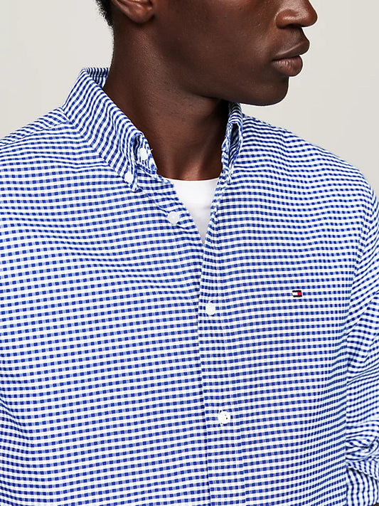Tommy Hilfiger Oxford Cuadros Manga Larga Royal Blue / Check