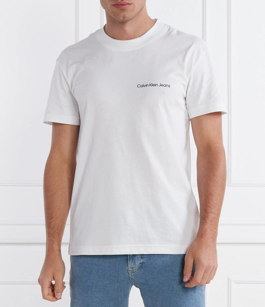 Calvin Klein T-Shirt Regular Fit Bright White Logo Pecho