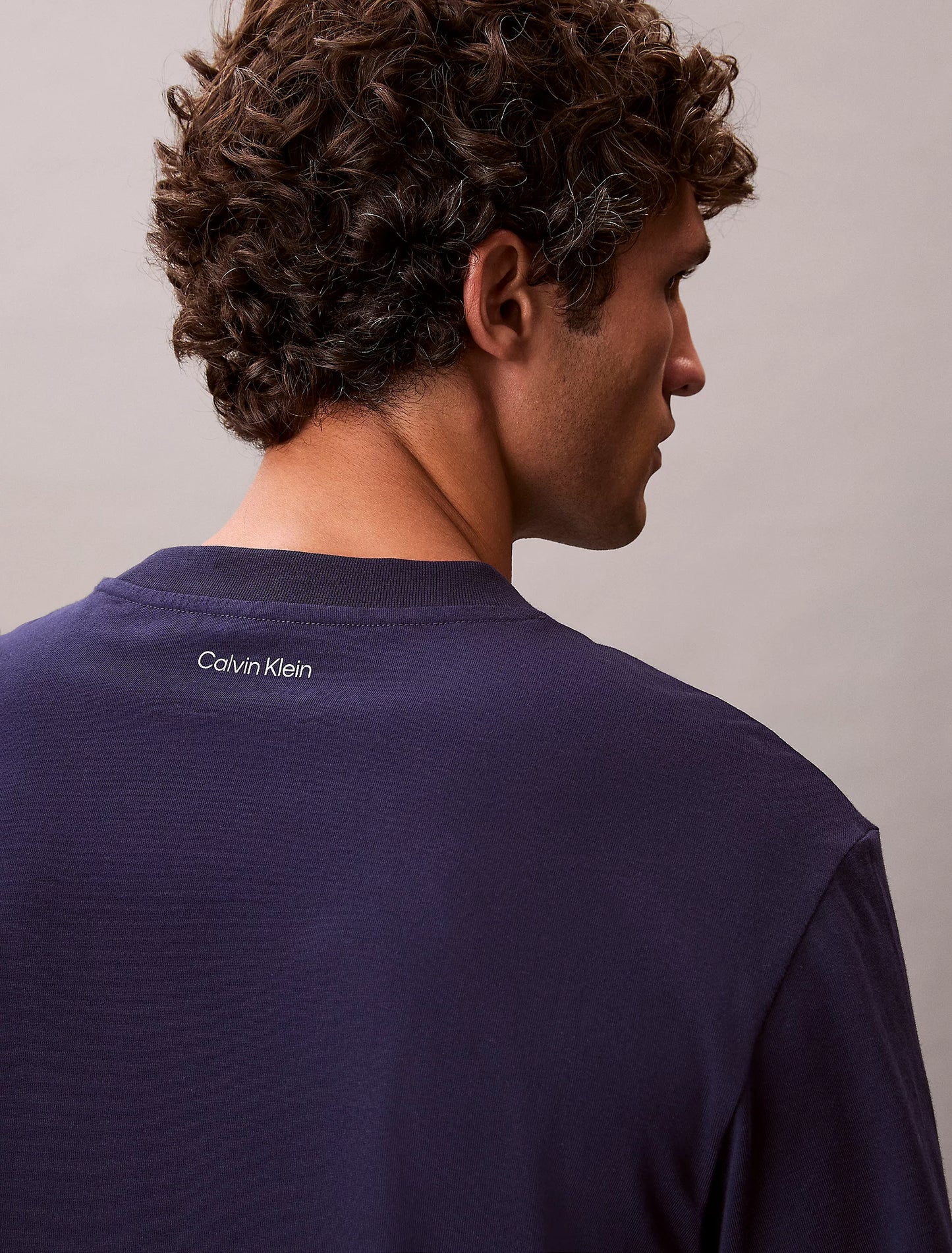 Calvin Klein Jeans Logo Carta T-Shirt Evening Blue
