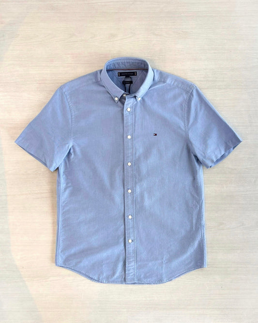 Tommy Hilfiger Manga Corta Celeste Heritage Oxford