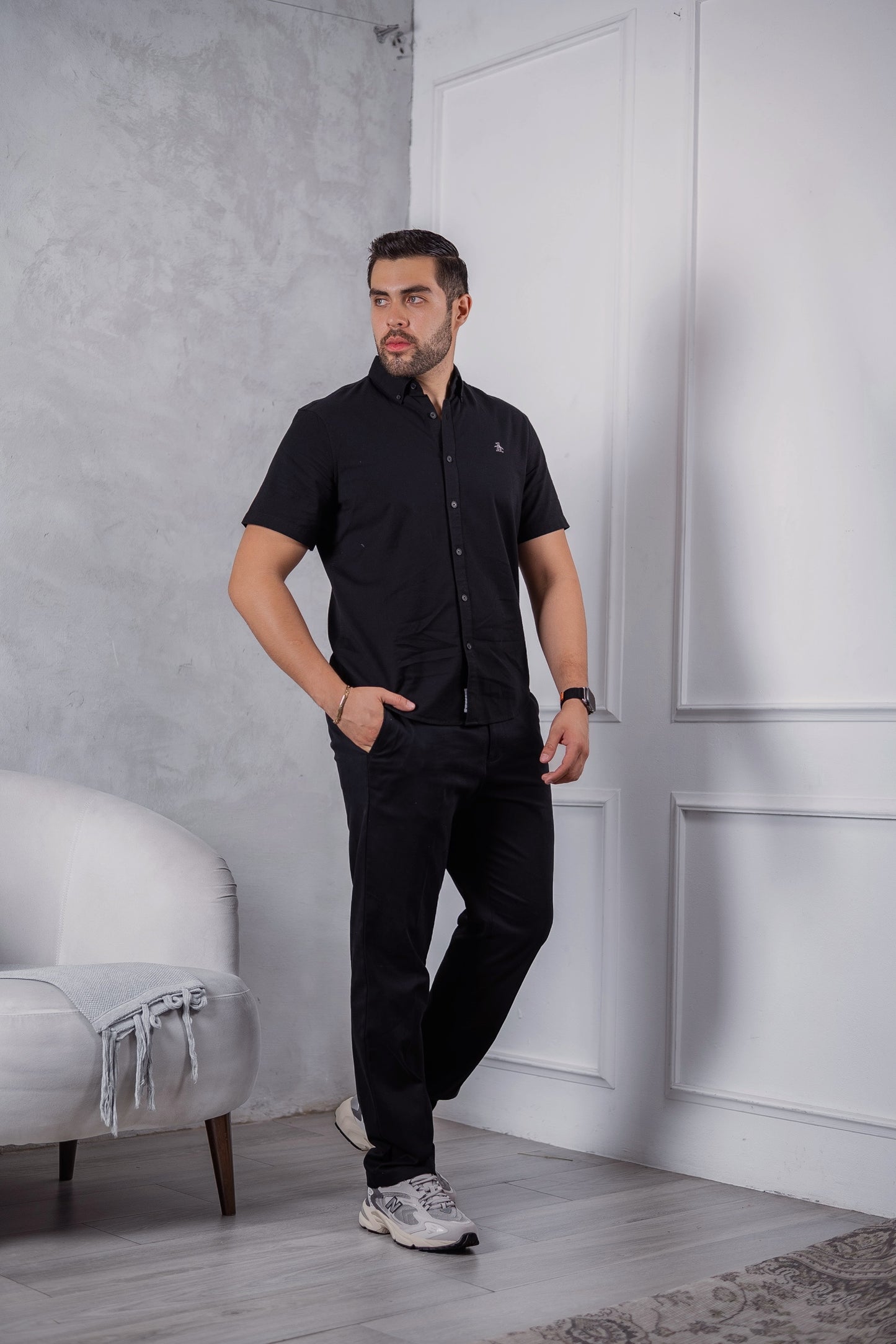 Penguin Oxford manga corta negra