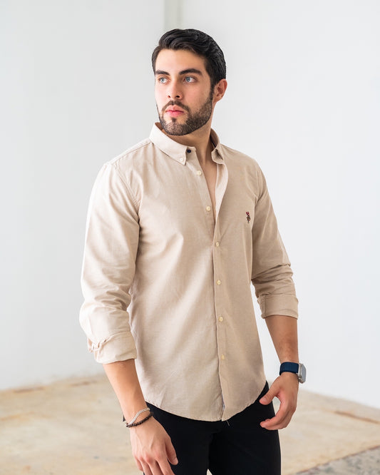 Us khaki Custom Fit polo shirt