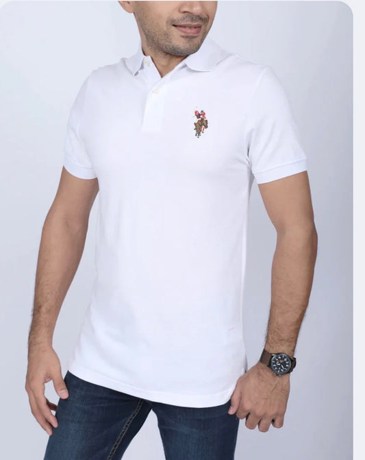 Us Polo Tipo Polo Clasica Custom Fit White