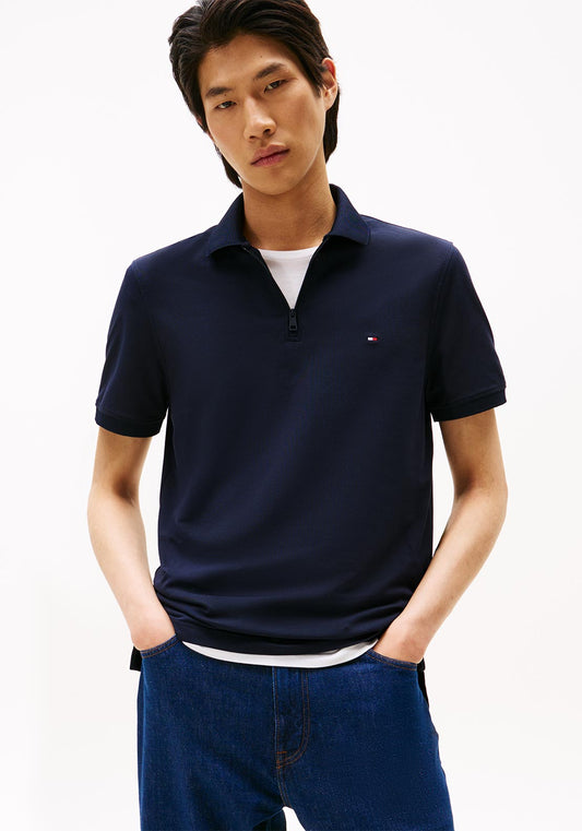 Tommy Hilfiger Tipo Polo Zipper Pique Desert Sky
