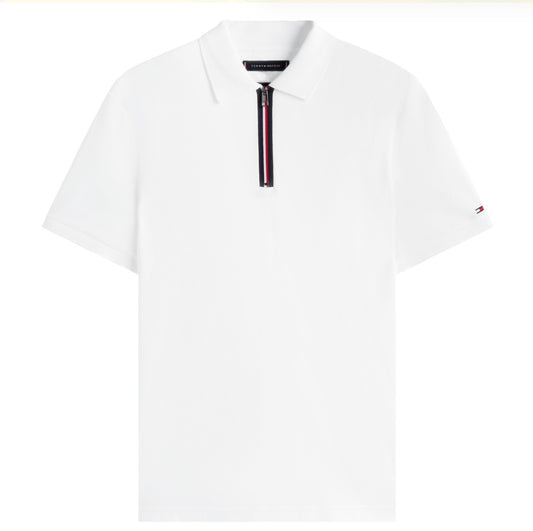 Tommy Hilfiger Tipo Polo Zipper Blanca
