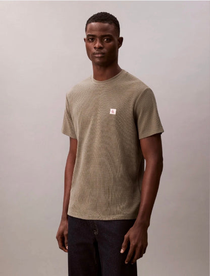 Calvin Klein T-Shirt Waffle Classic Fit Dusty Olive