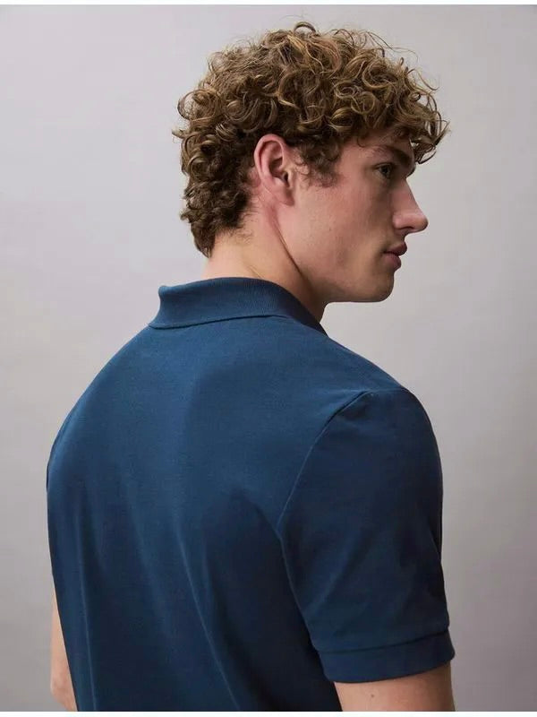 Calvin Klein Tipo Polo Cuello Piqué Navy Stone