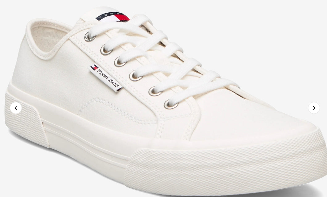 Sneaker Tommy canvas blancos