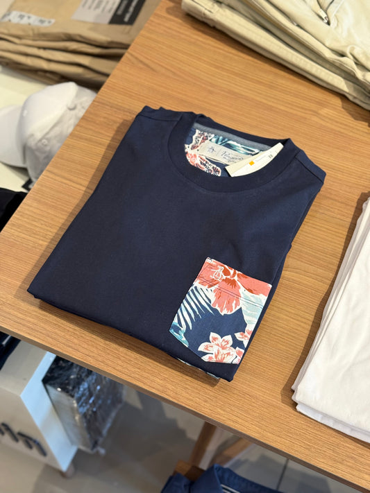 Penguin T-Shirt Pocket Diseño Azul Navy