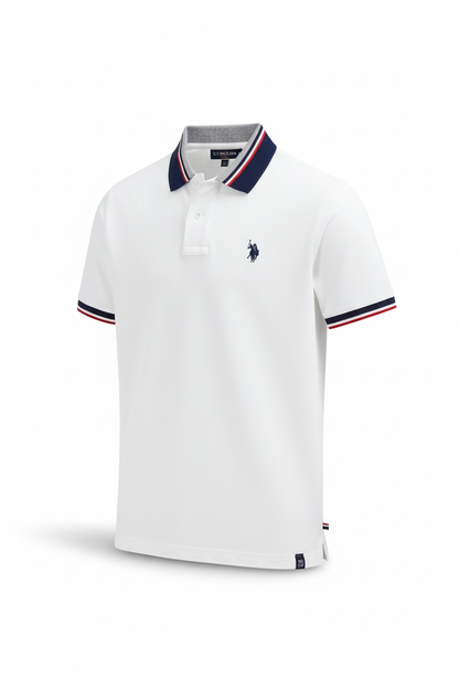 Us Polo Camisa Tipo Polo Boton Blanca