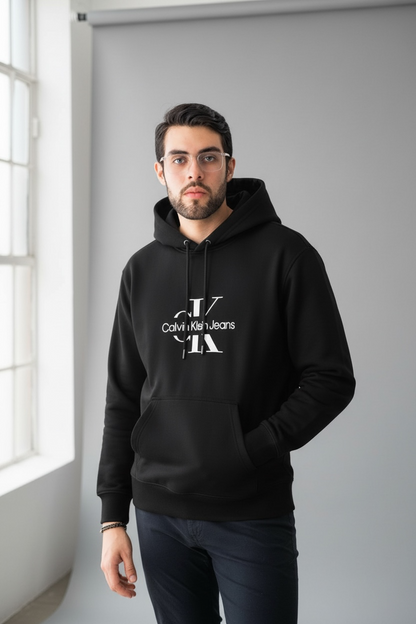 Sueter Calvin Klein Negro con Gorro