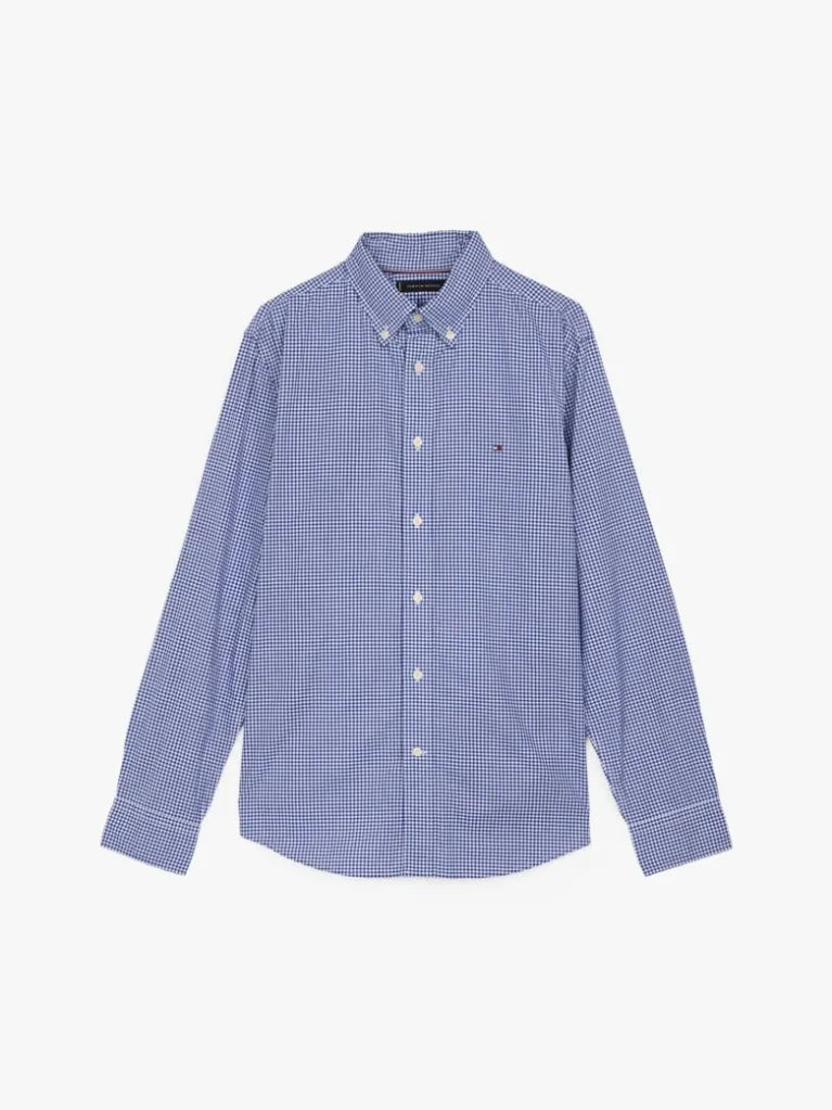 Tommy Hilfiger Manga Larga Regular Fit Wedge Blue / Optic White