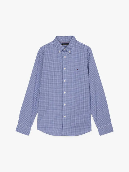 Tommy Hilfiger Manga Larga Regular Fit Wedge Blue / Optic White