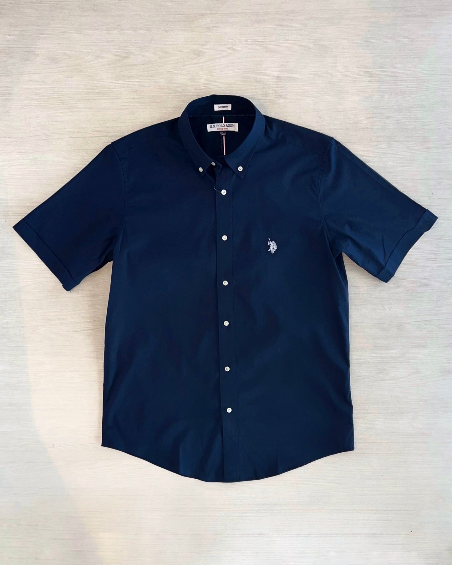 Us Polo Camisa Manga Corta Azul Navy Regular Fit