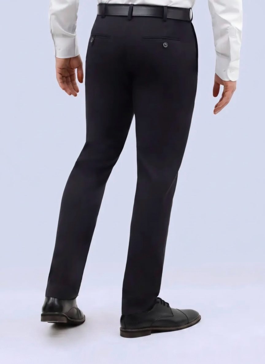 Savane Pantalón de Vestir Expandable Waistband Slim Fit Negro