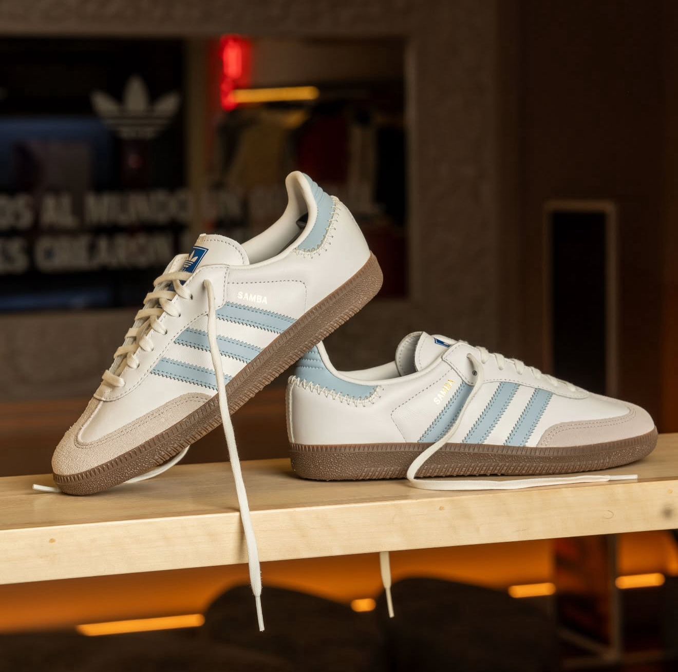 Adidas Samba OG White Clear Sky Blue