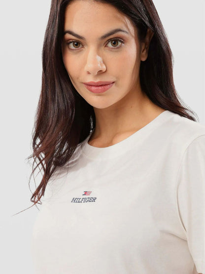 Tommy Hilfiger T-Shirt Dama Relaxed Beige