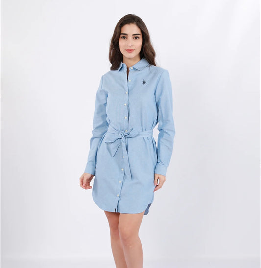 Us Polo Light Blue Dress