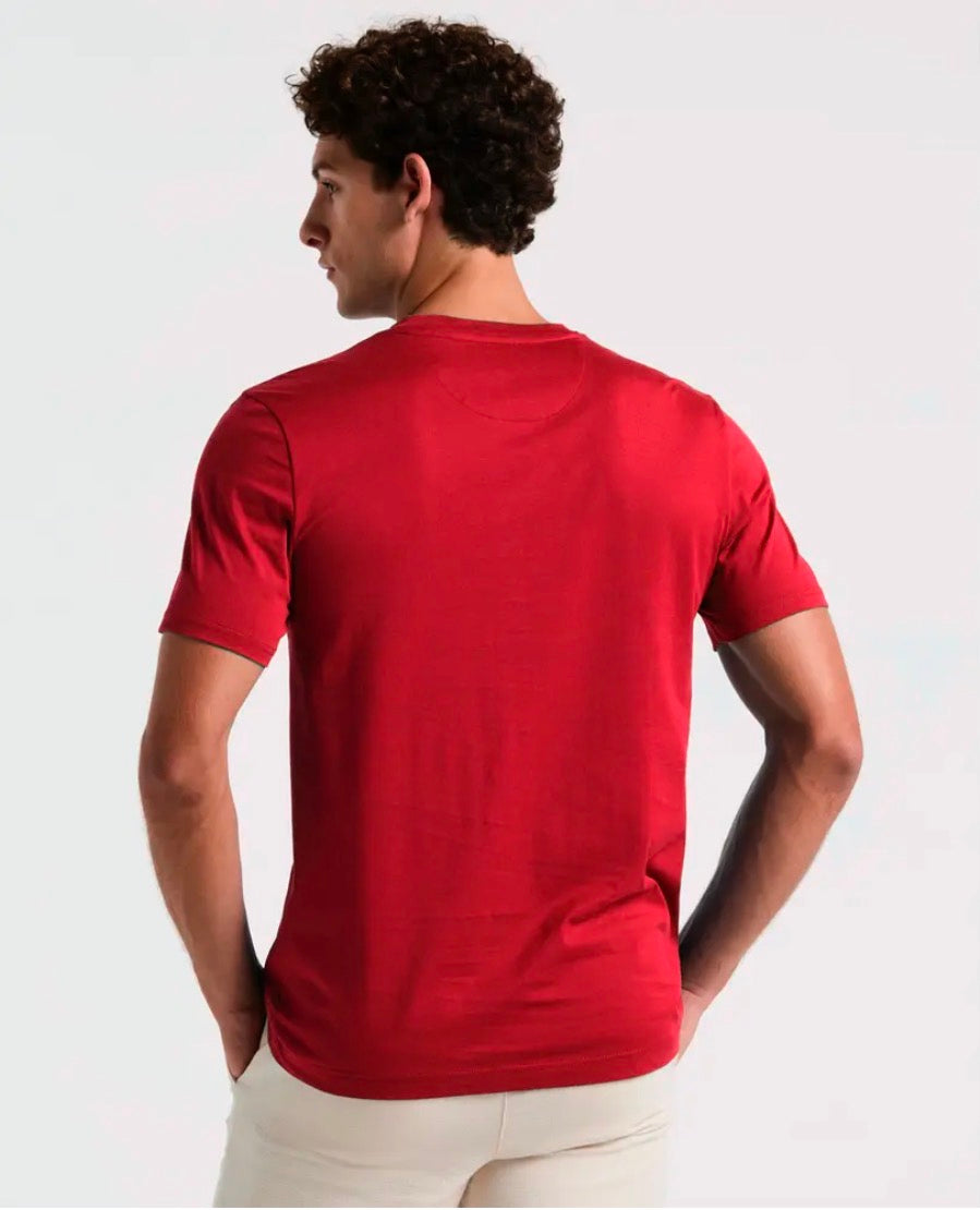 Penguin T Shirt Pocket Moda Roja