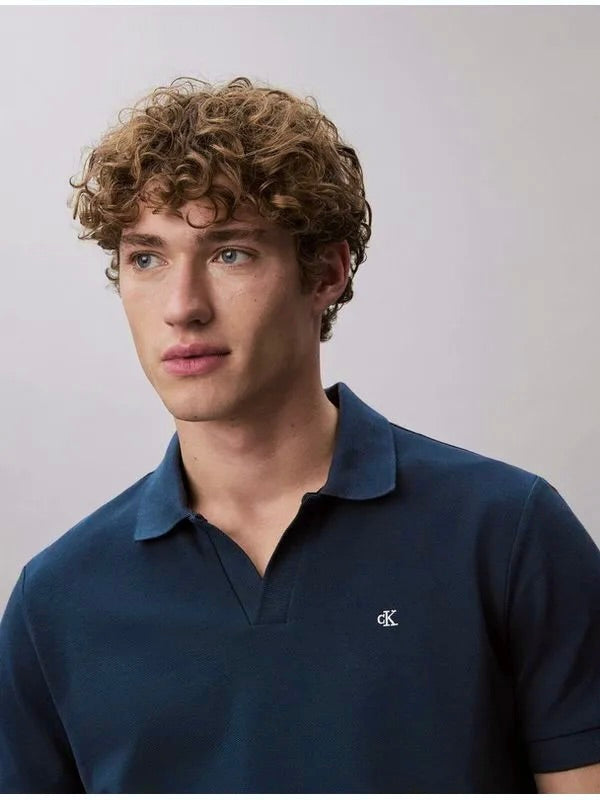 Calvin Klein Tipo Polo Cuello Piqué Navy Stone