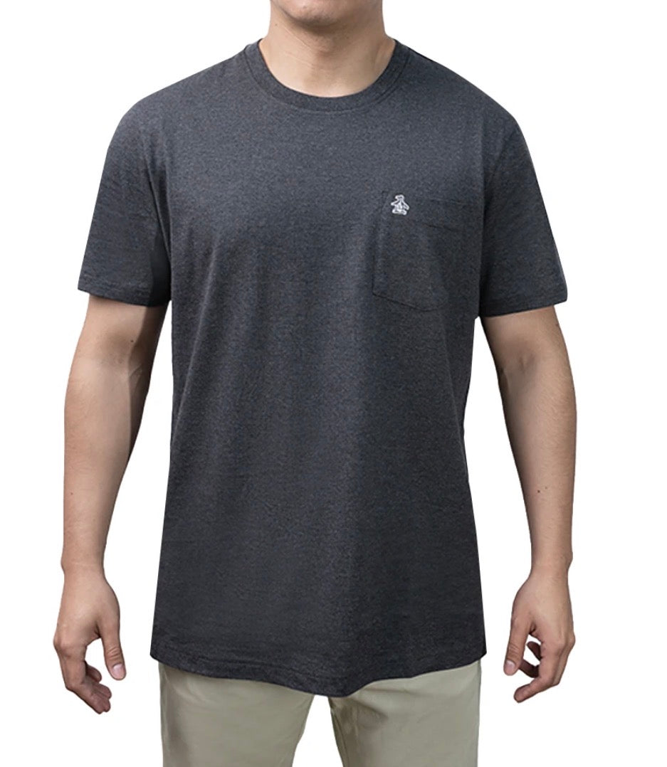 Penguin T Shirt Pocket Moda Gris