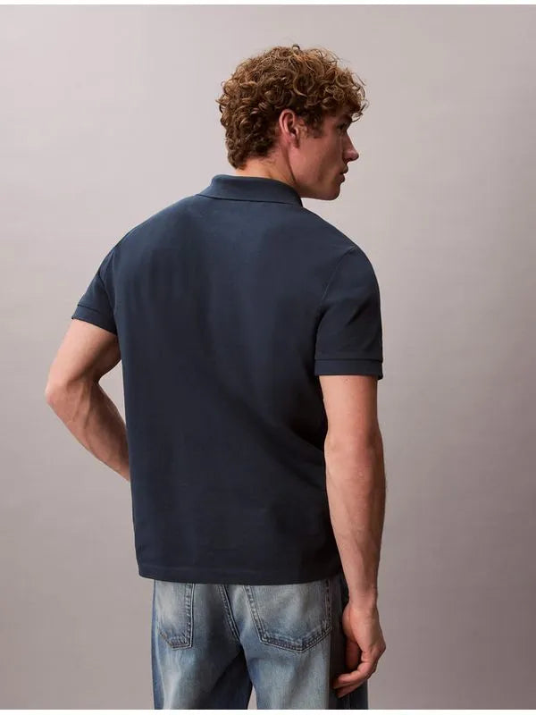 Calvin Klein Tipo Polo Cuello Piqué Navy Stone