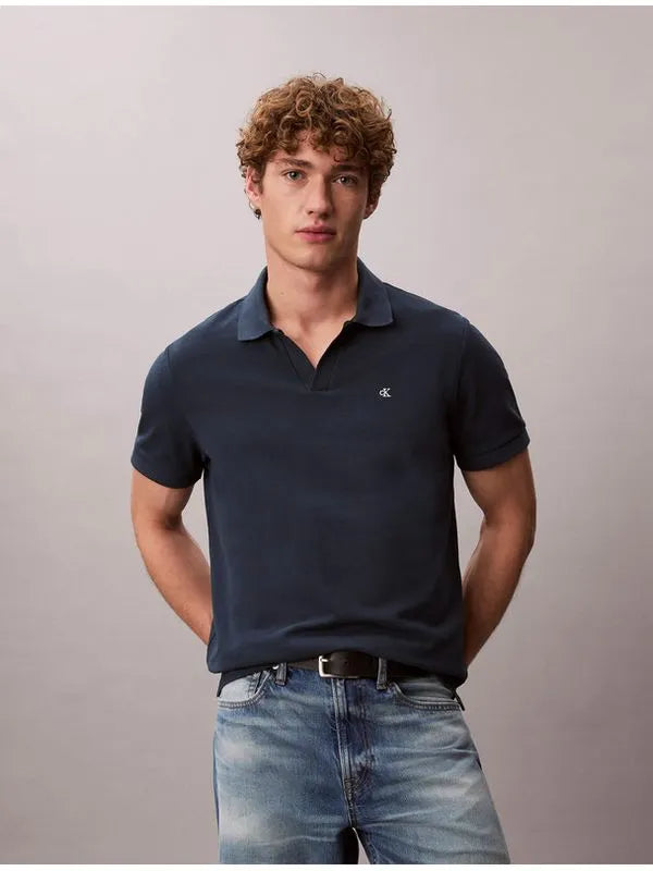 Calvin Klein Tipo Polo Cuello Piqué Navy Stone