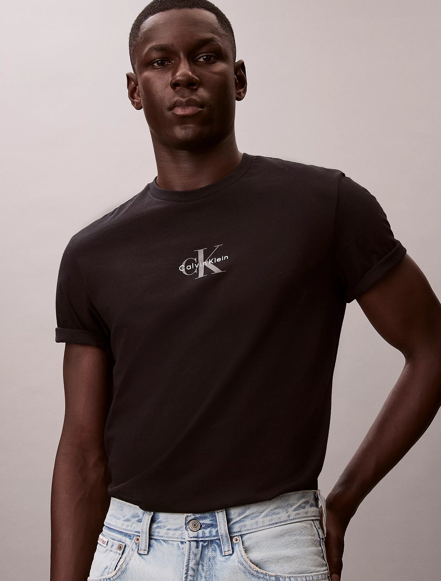 Calvin Klein T-Shirt Monogram Logo Negra