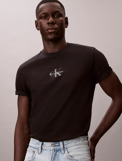 Calvin Klein T-Shirt Monogram Logo Negra