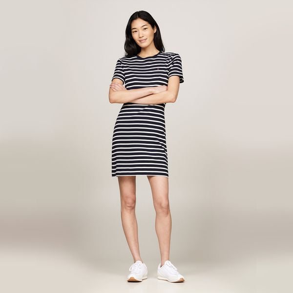Tommy Hilfiger Vestido Dama Azul Navy Rayas