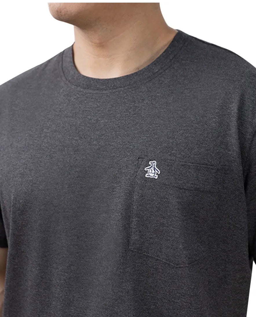 Penguin T Shirt Pocket Moda Gris