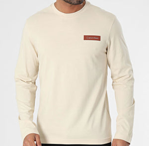 T shirt manga larga Calvin Klein beige